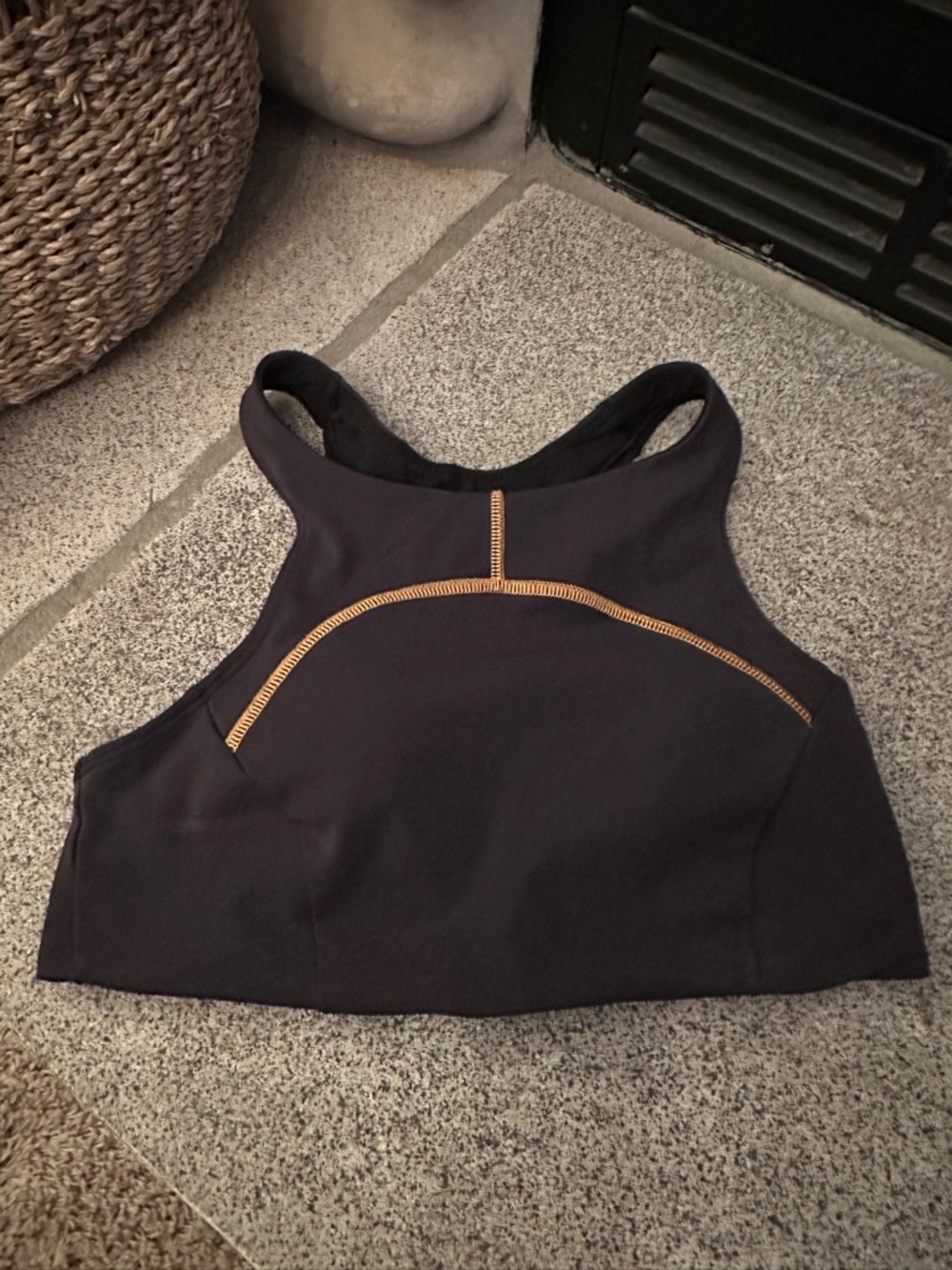 lululemon athletica tough train high neck Black Sports Bra sz 6